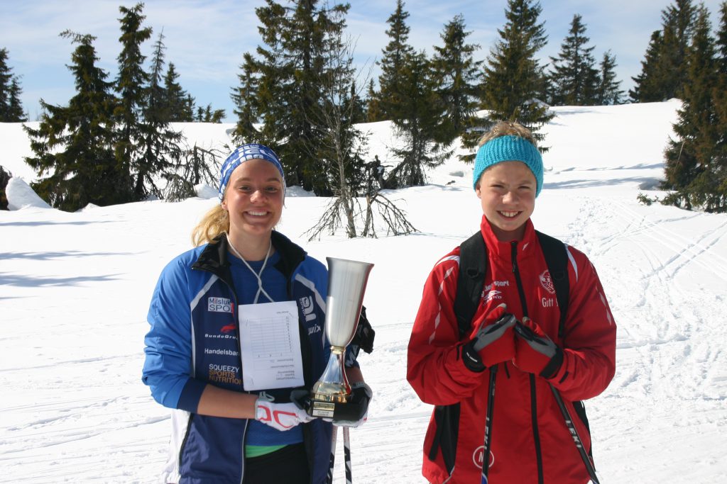 Fjorårets vinnere av påskeskirennet på Elgåasen. Foto: Mari Nymo Helli